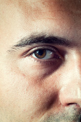 Naklejka premium Brown male eye