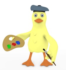Le canard peintre