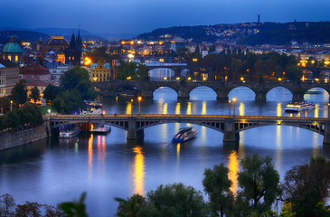 Prague at night