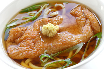 kitsune udon noodles, japanese cuisine