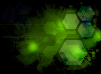 Fototapeta premium green geometric abstraction, background