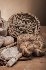 Bread and rolls traditional theme