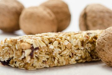 Fitness bar and nuts