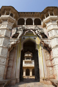 Bundi Palace, Elephant Gate. Rajasthan.