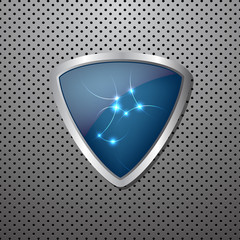 metal shield background