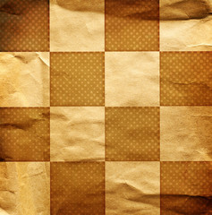 Grungy dotted chessboard background with dots