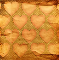 Obraz premium Hearts on grunge