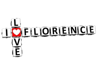 3D I Love Florence Crossword