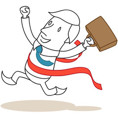 Geschäftsmann, Wettrennen, Sieger