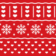 Winter Christmas seamless vector pattern