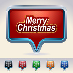 Merry christmas pointer button.
