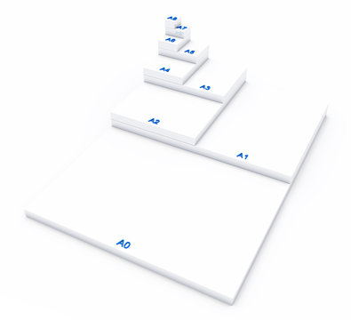 3D DIN Format Konzept A0 bis A8 - Wei&szlig; 01