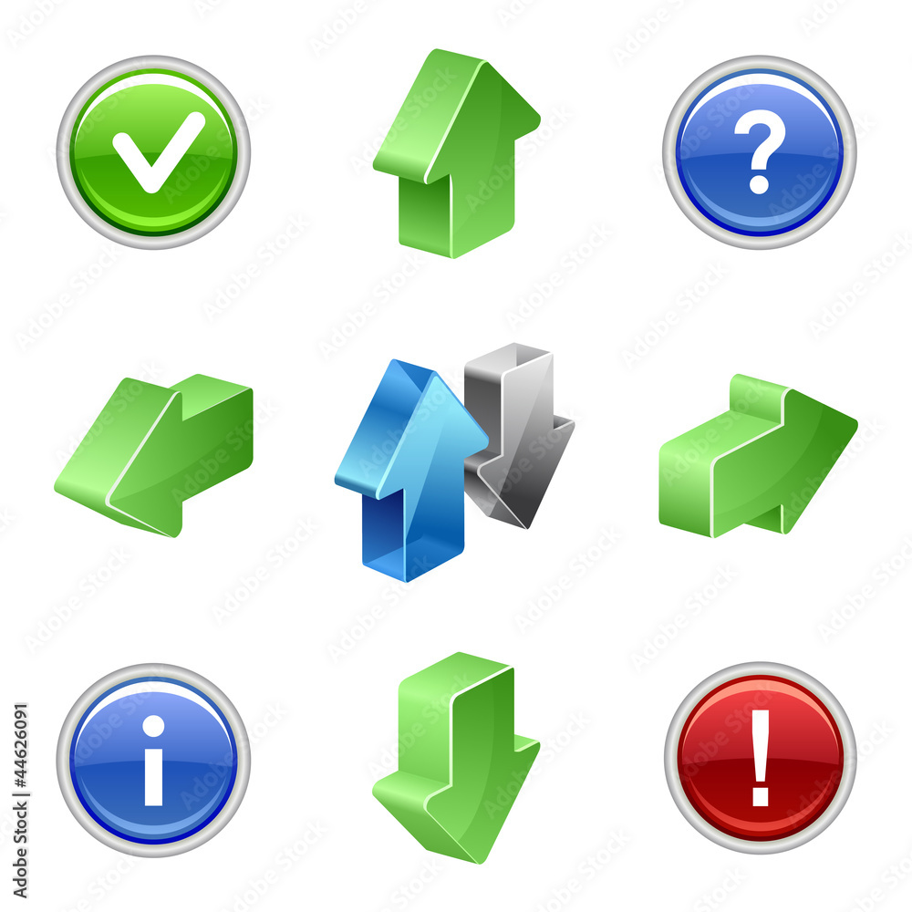 Poster web button arrow set