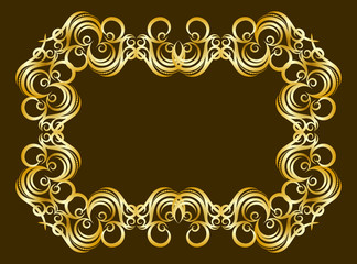 Decorative gold frame for text.