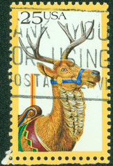 stamp shows deer