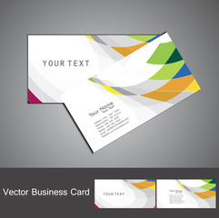 abstract rainbow colorful mosaic business card set