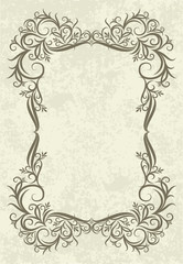 rich-decorated floral frame