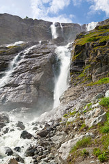 beautiful waterfall; Sofia Falls, arkhyz, karachay–cherkessia