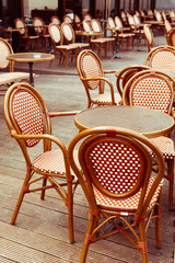 Street view of a coffee terrace