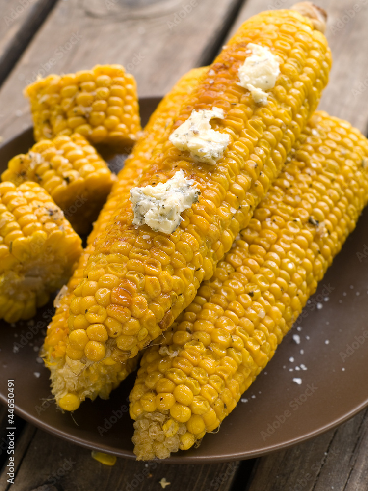 Sticker grilled corn