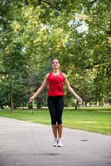 Workout with skipping rope