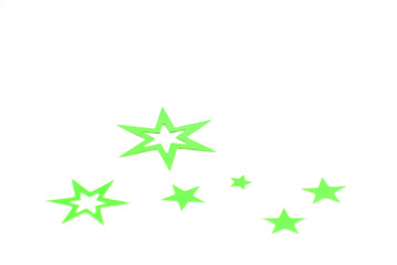 Hellgrüne Sterne