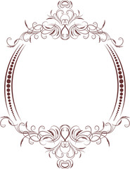 Elegant oval frame
