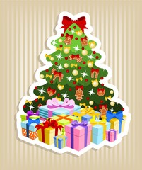 christmas tree with gifts