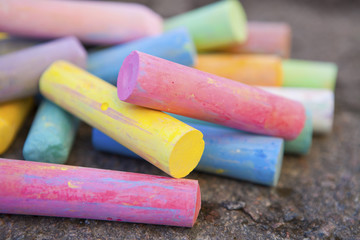 Colorful crayons