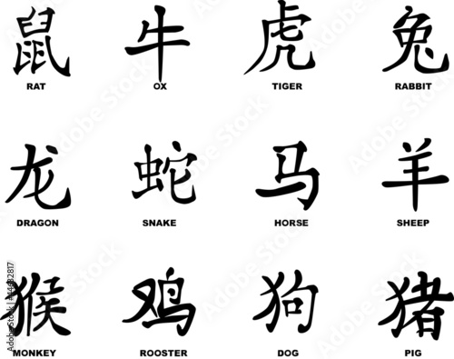 &quot;Chinese New Year Characters&quot; Stock image and royalty-free vector files