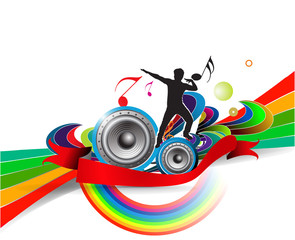 Abstract music dance background for music event design.