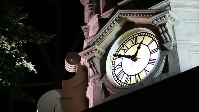 night clock tower 1 am