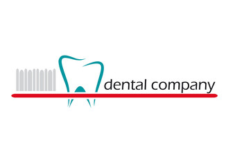 Logo toothpaste and toothbrush. Dental # Vector