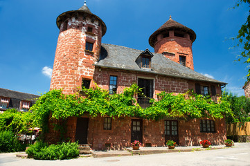old typical house in Collonges la rouge