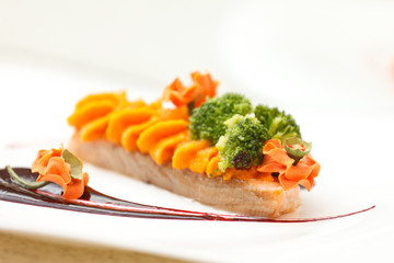 salmon steak with sauce