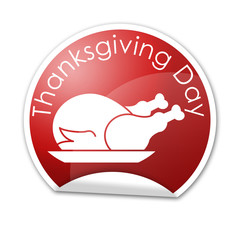 Pegatina Thanksgiving Day con reborde