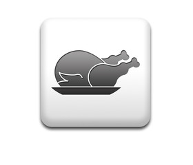 Boton cuadrado blanco pavo asado