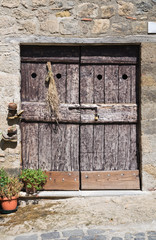 Wooden door. Bolsena. Lazio. Italy.