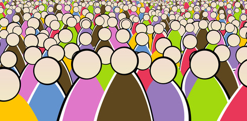 public, foule, manifestation