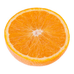 Sliced orange fruit half