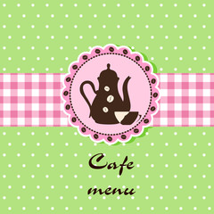 Template of a cafe menu