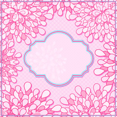 Pink Floral Invitation Card