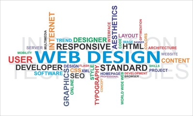Word cloud - web design