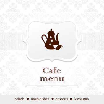 Template of a cafe menu