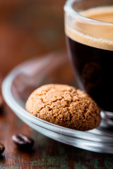 Espresso with biscotti