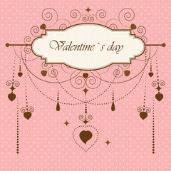 Vintage valentine`s card