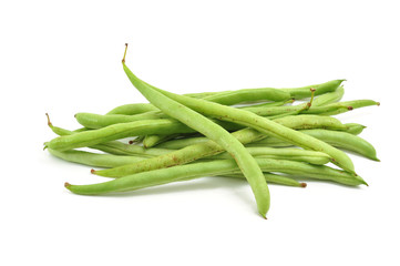 Green beans isolated on white