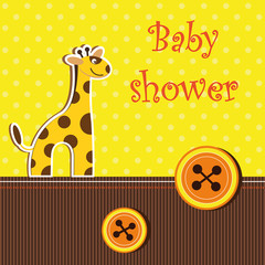 shower card with  giraffe