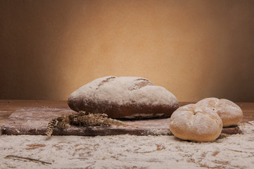 Fototapeta na wymiar Country theme with traditional baking goods