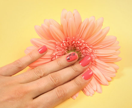 pink manicure